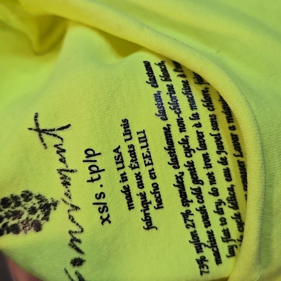 NWT Free People Karma Layer Neon Yellow Women's Crop Top highlighter  Sz XS/S - Picture 11 of 11